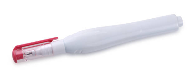 istock The red pen corrector on a white background 1165623206