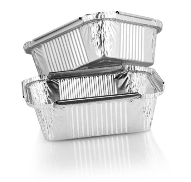 istock The square aluminium foil baking cups on white background 1165626339