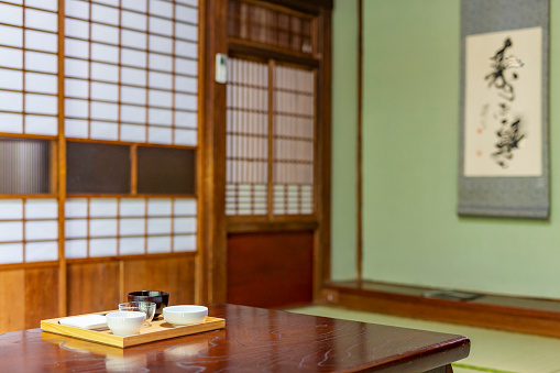 Traditional Architecture in a Japanese Ryokan Inn