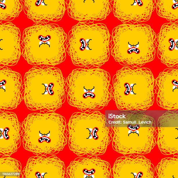 Angsty Pattern Anger Red Pattern Seamless Evil Background Vector Texture Stock ...