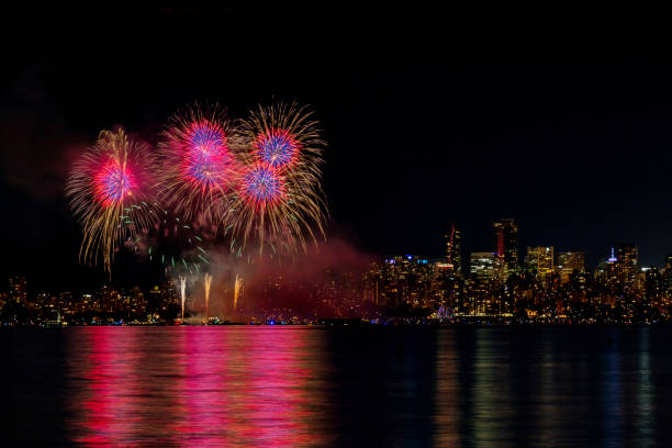 istock fireworks with cityscape in the background 1165628193