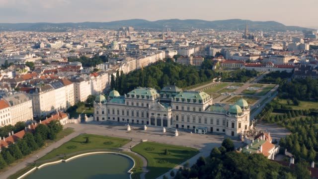 Aerial view of Belvedere Palace