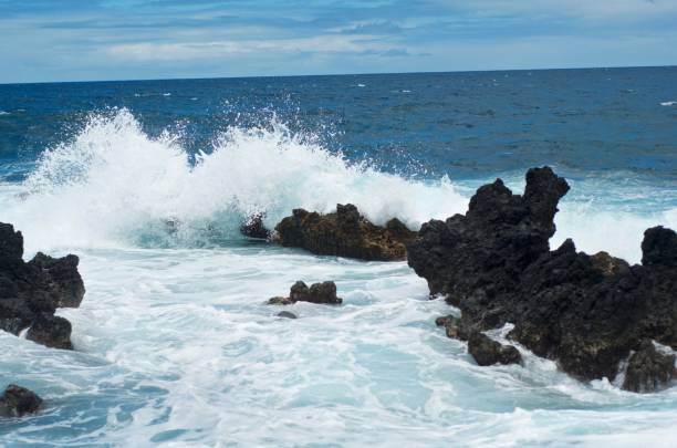istock Waves Crashing on Lava Rock (Maui, Hawaii) 1165636820