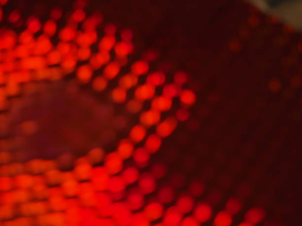 istock Holographic colorful red lights festive background 1165636918
