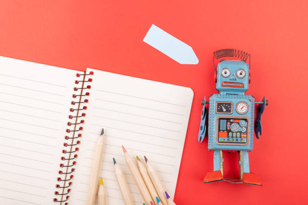 istock Vintage retro robot tin toy 1165643114