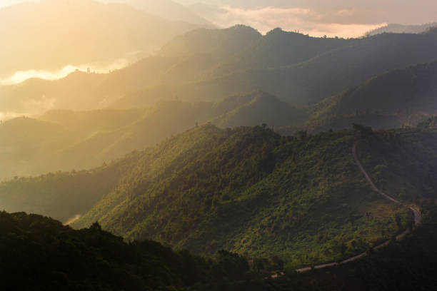 istock Beautiful summer landscape in the mountains with the sunset 1165643149