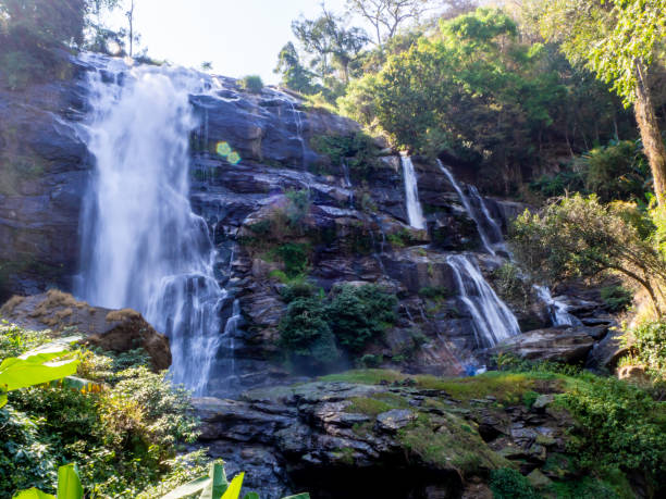 istock The Waterfall green forest river stream landscape 1165650229