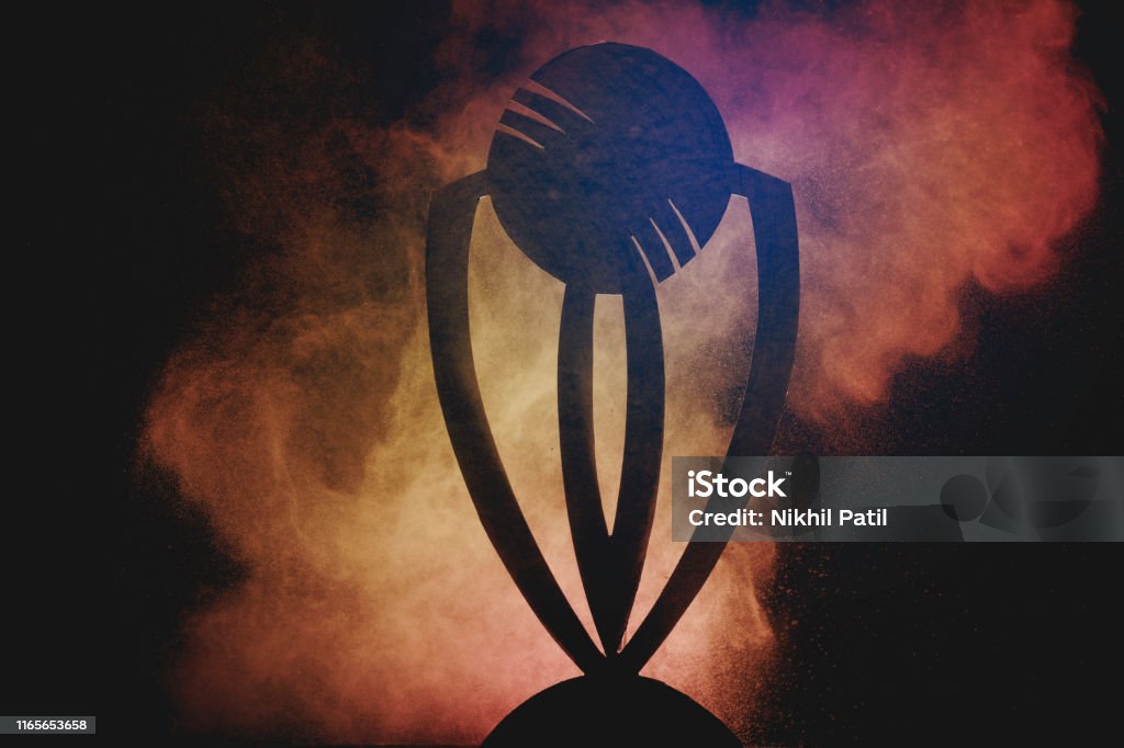 Jalgaon, Maharashtra / India - June 23, 2019 : Cricket Sport cup trophy , Abstract Stock Photo