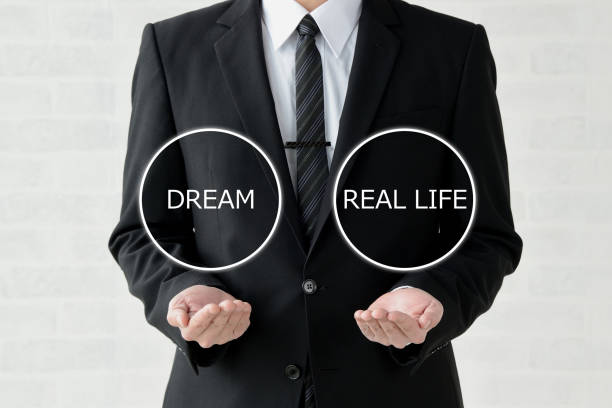 istock Business concepts, dream or real life 1165655000