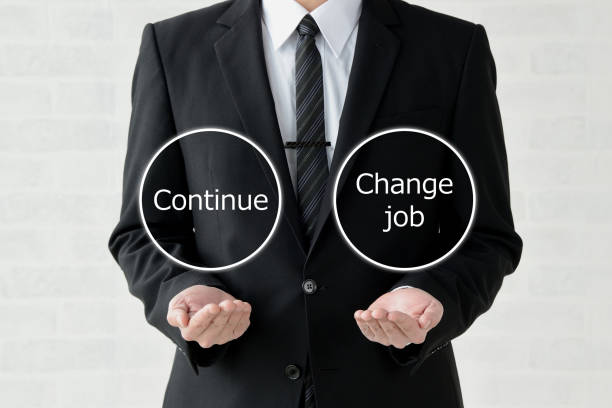istock Business concepts, continue or change job 1165655043