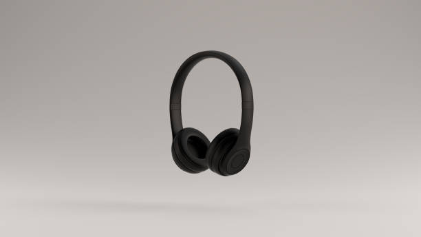 proste czarne luksusowe słuchawki słuchawki - haute couture audio zdjęcia i obrazy z banku zdjęć