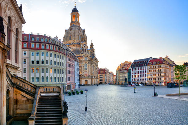 istock Dresden Neumarkt square at sunrise 1165670371