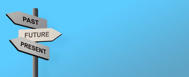 istock Road pointer with wooden arrows showing directions 1165670949