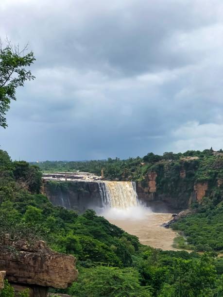 istock Beautiful ghataprabha river gokak waterfalls during monsoon 1165675069