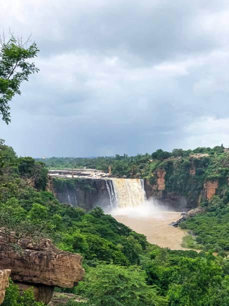 istock Beautiful ghataprabha river gokak waterfalls during monsoon 1165675094
