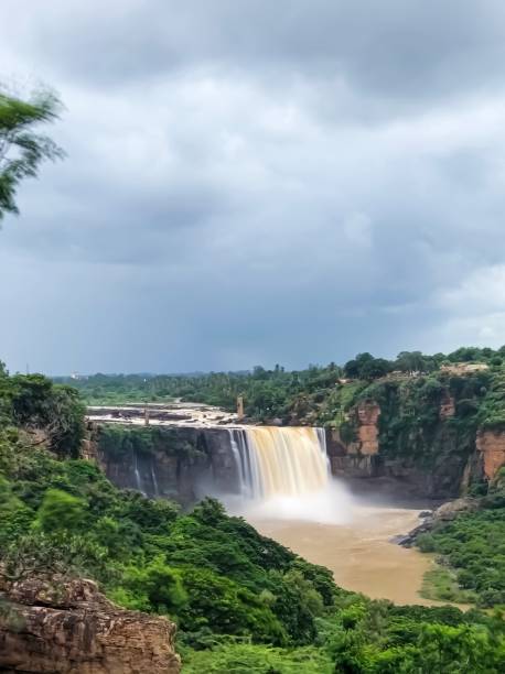istock Beautiful ghataprabha river gokak waterfalls during monsoon 1165675104