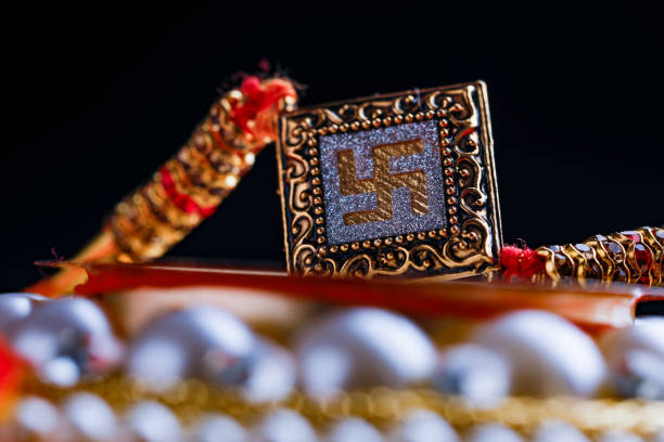 istock Raksha bandhan,rakhi with on red background 1165677922