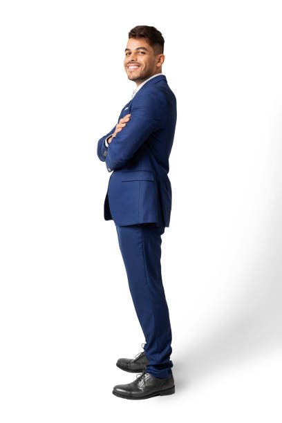 istock Confident Arab Business Man Posing Over White Background, Side View 1165680792