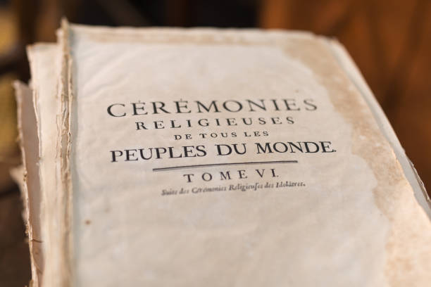 istock Religious Ceremonies Big Tome: Worn and Yellowed Pages 1165681028