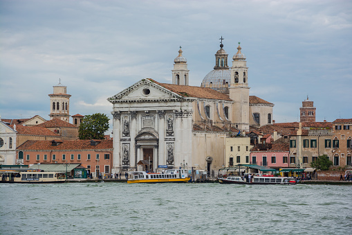 May, 2019. Venice, Italy. Santa Maria del Rosario, known as I Gesuati, is an 18th-century Dominican church in the Sestiere of Dorsoduro, on the Giudecca canal in Venice, northern Italy.