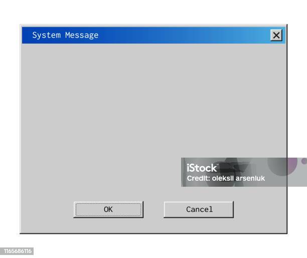 Message Dx Window Retro System Message Dialog Box Background Old User Interface Window ...