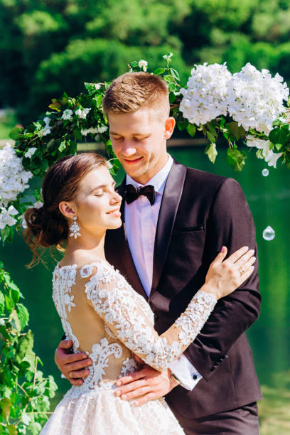 istock Beauty Bride and groom in wedding clothes. 1165689509