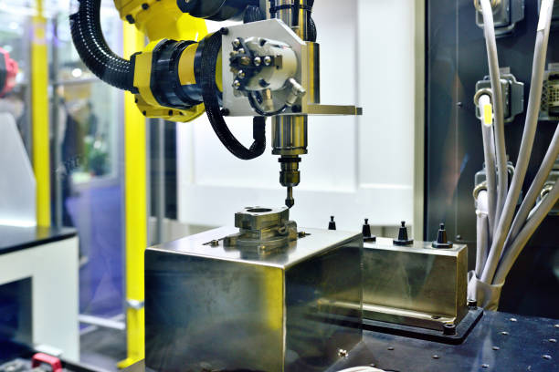 istock Polishing Robot Arm at Production Line 1165689742