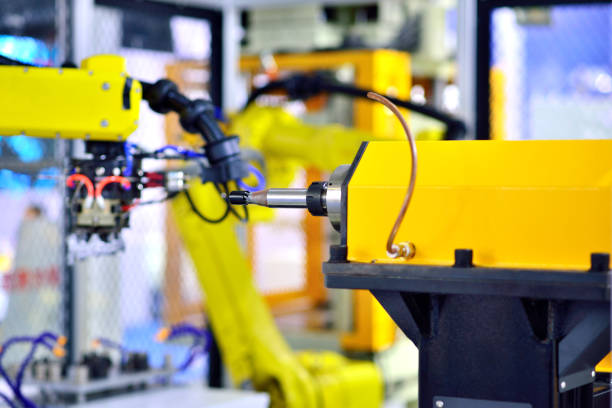 istock Polishing Robot Arm at Production Line 1165689766
