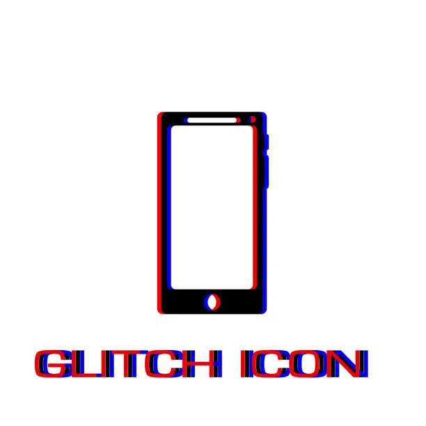 Vector illustration of Smartfon icon flat.