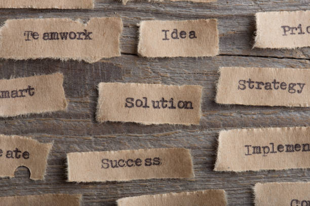 istock Solution - word on a piece of paper close up, business creative motivation concept 1165696271