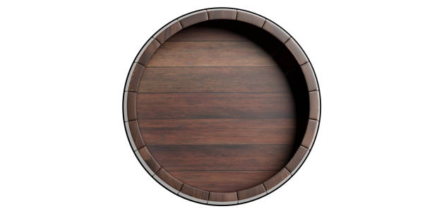 istock Barrel top solated on white background, top view. 3d illustration 1165696814