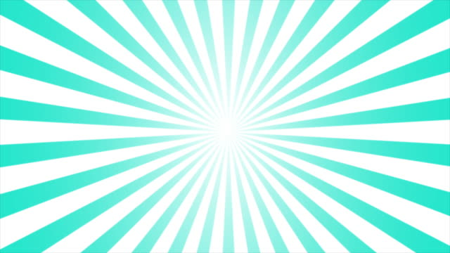 Animated motion graphic of comic lined sunburst, starburst, pinwheel rotating and spinning infinity loop in retro vintage style