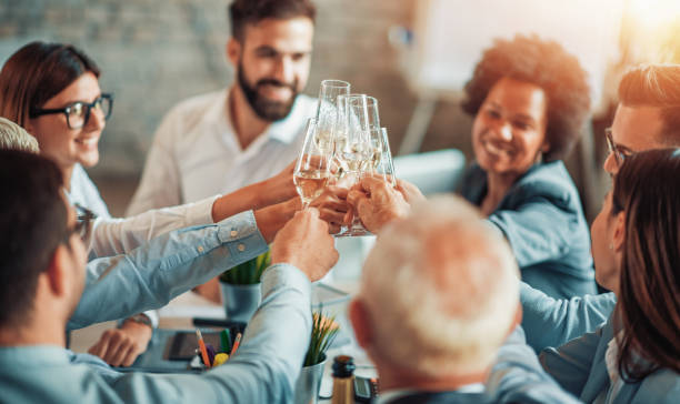 istock Business team celebrating a success,drink champagne 1165700687