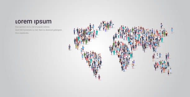 istock people crowd gathering in world map icon shape social media community travel concept different occupation employees group standing together full length horizontal copy space 1165700885