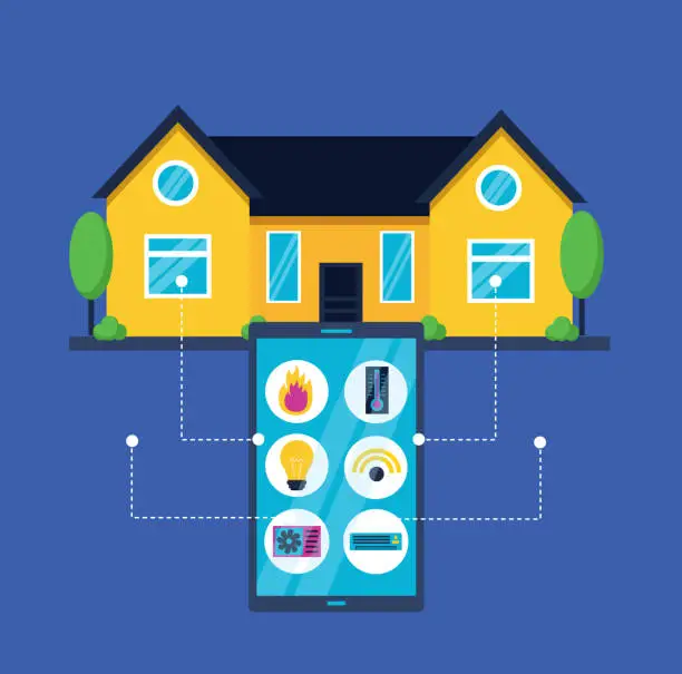 Vector illustration of smart home related