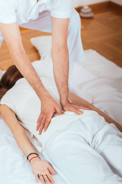 istock Woman having Shiatsu massage 1165709545