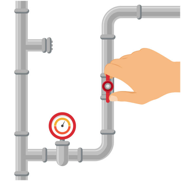 ilustraciones, imágenes clip art, dibujos animados e iconos de stock de tubería - valve
