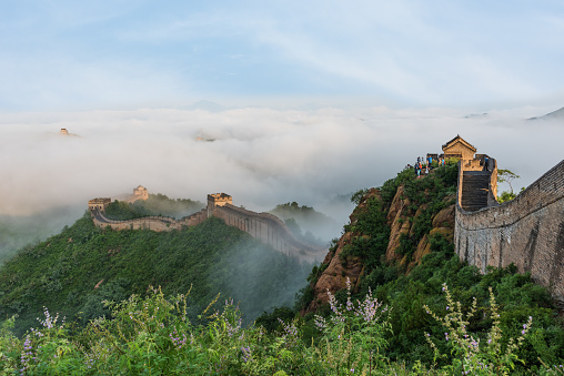 The Jinshanling Great Wall in China is a spectacular sunrise.