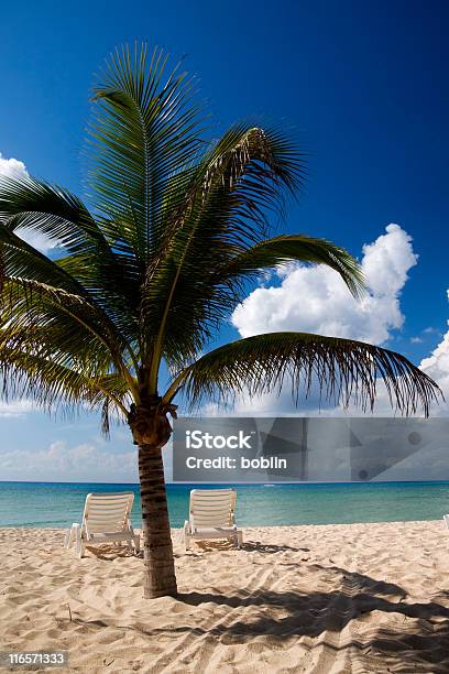Sillas En La Playa Del Caribe Foto de stock y más banco de imágenes de Agua - Agua, Aire libre, Arena