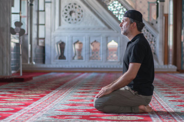 istock Muslim men prayer in mosque 1165714379