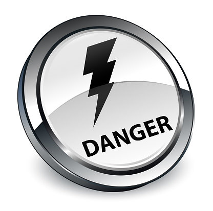 Danger Button Example Danger 3d White Round Button Stock Illustration - Download Image Now ...