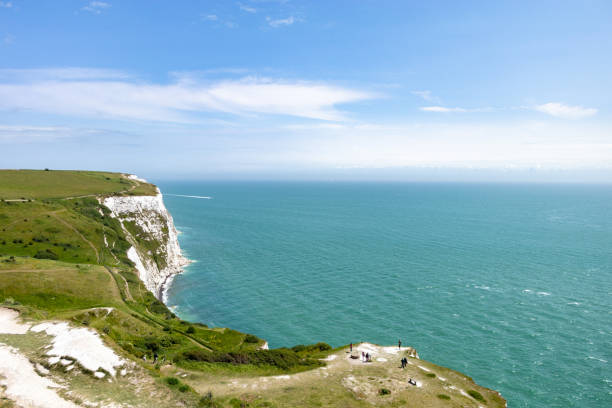 하늘과 절벽의 경치, 낮빛 - white cliffs of dover dover england kent southeast england 뉴스 사진 이미지