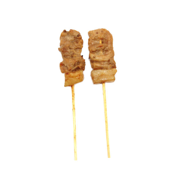 istock Roasted Pork or barbecue pork Toast grill on white background with clipping path. 1165719233