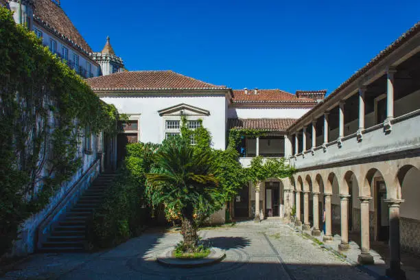 Photo of a courtyard with columns