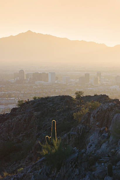 istock View of mountains surrounding Phoenix at sunset, Arizona 116572131