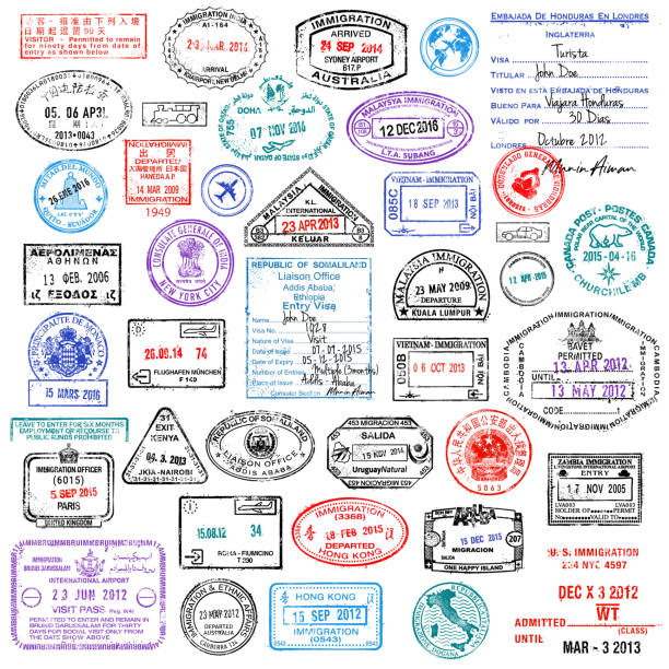 istock Travel Stamps Super Collection stock illustration 1165723077