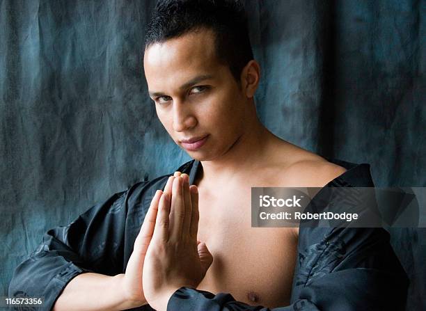 Man In Prayerful Pose Stock Photo - Download Image Now - Adult, Adults Only, Beautiful People
