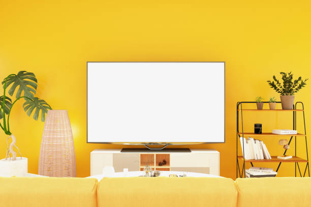 istock Colorful Room with Television Set 1165740964