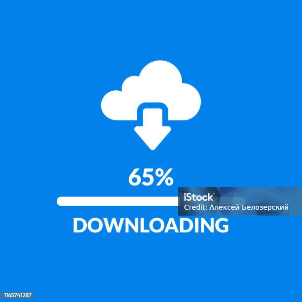 Doenloading Downloading Process Concept Software Interface Background Effect Of ...