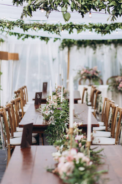 istock Boho wedding table for a newlywed banquet. 1165741409